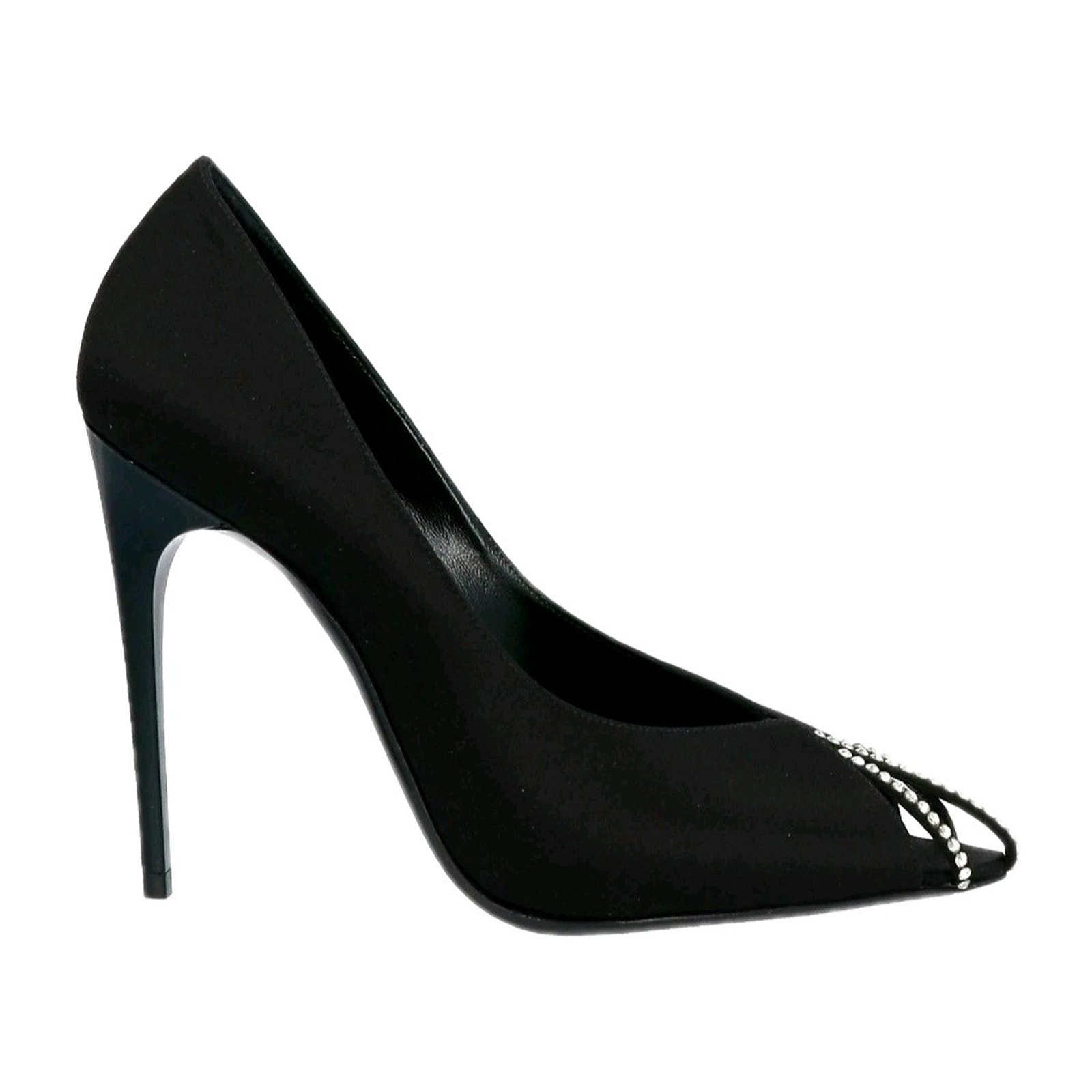 Saint Laurent Satin Pump Shoes Us9 Eu39 Rhinestones